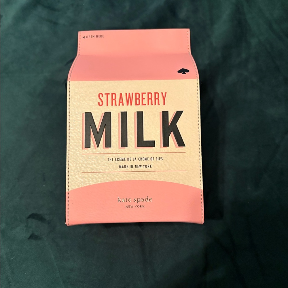 Kate Spade Pink Strawberry Milk Carton Bag